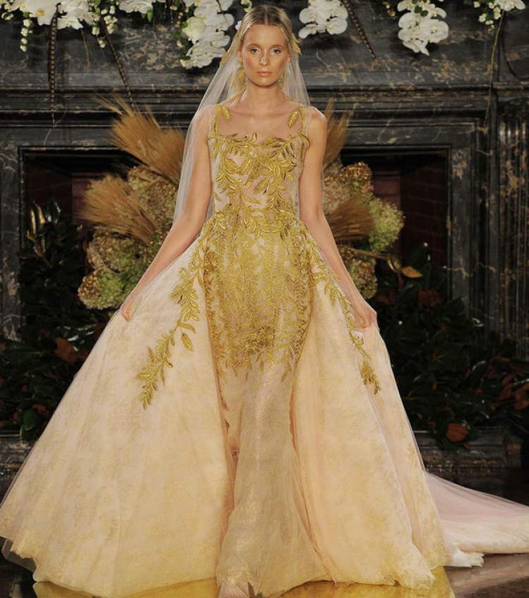 Golden Wedding Dress