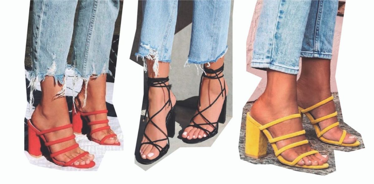 Looks with strap sandals