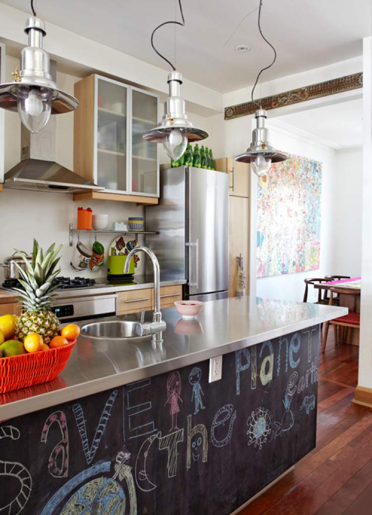 Chalkboard kitchen counter