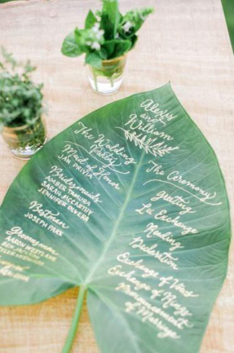 Tips for decorating your wedding party with foliage