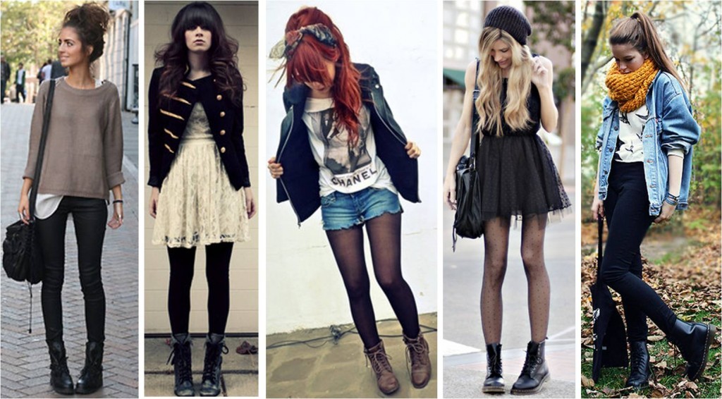 combat boots make up your winter look