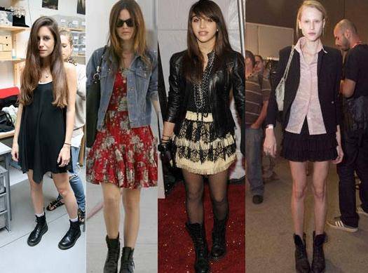 photo of models wearing combat boots