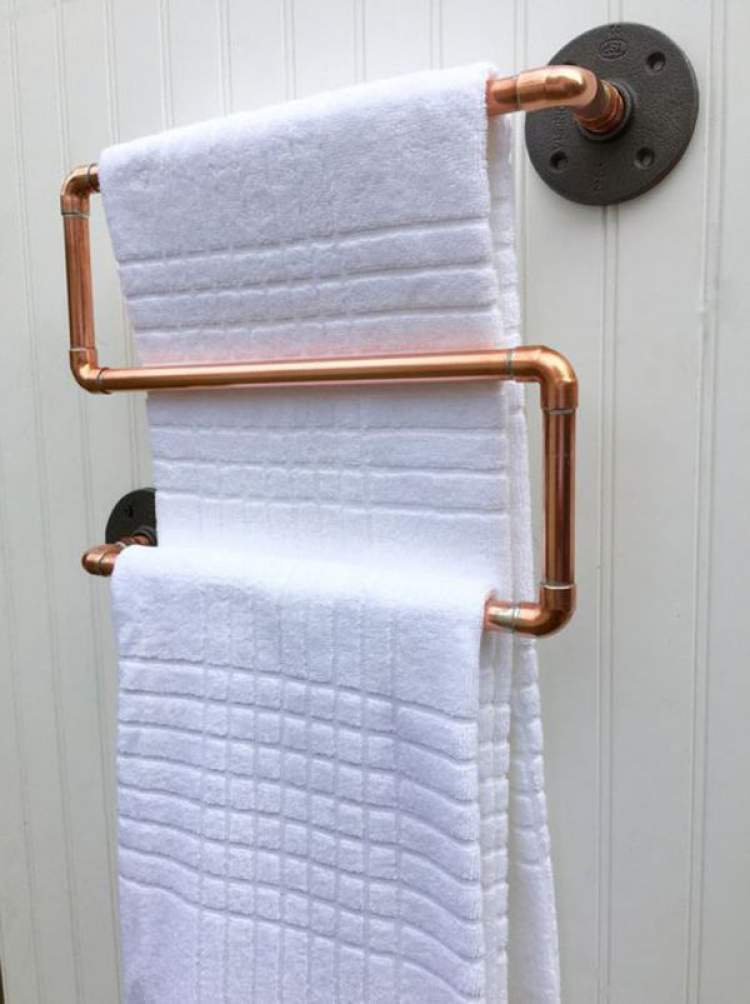 Shallow towel rack