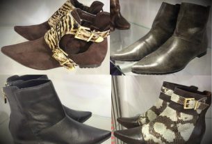 Botas femininas com aplicações