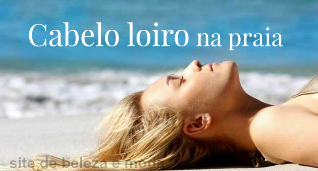 Cabelo loiro na praia