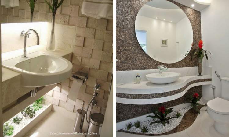 Winter garden in the bathroom