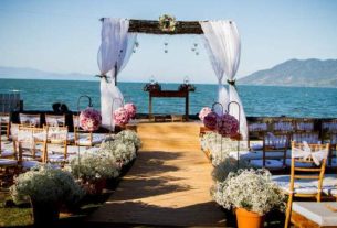 Decoração de casamento na praia