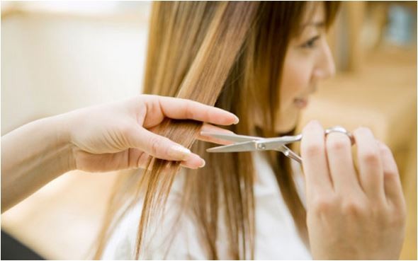 trim ends for shiny, silky hair