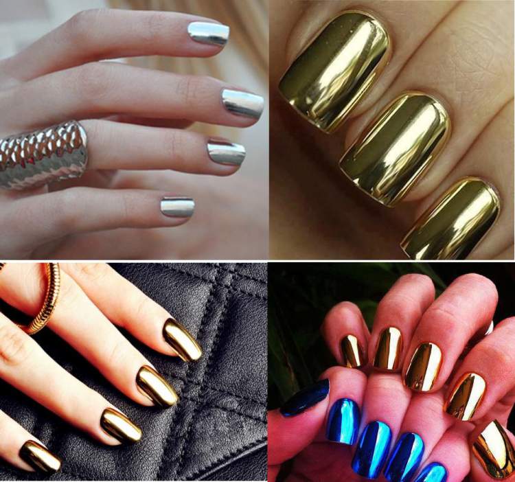 metallic nails are one of the nail art trends for 2017