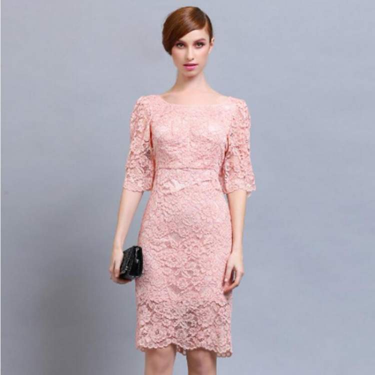 Pink dress for bride for civil wedding