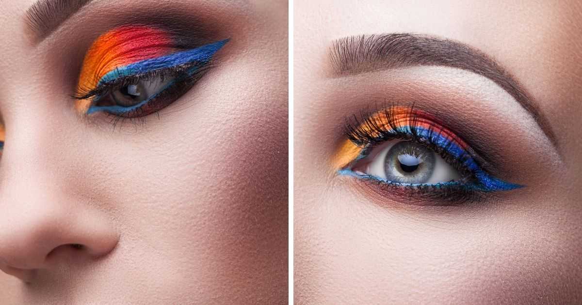 Makeup with vibrant colors