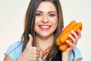 Hair: Homemade carrot-based hydration.