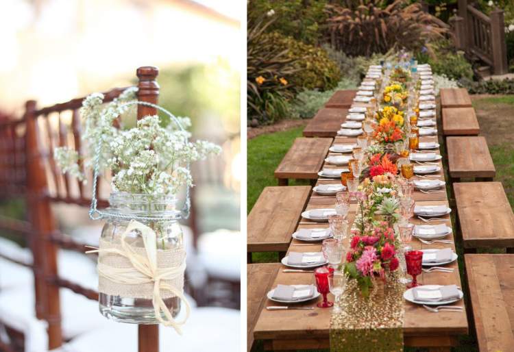 rustic style in wedding decoration