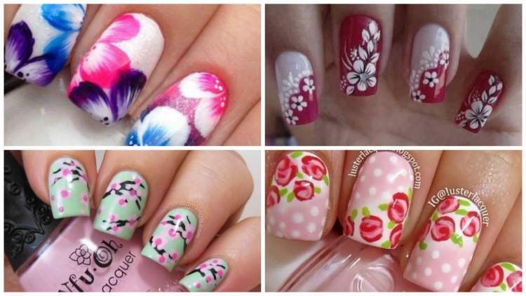 floral nails