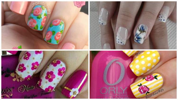 floral nails photos