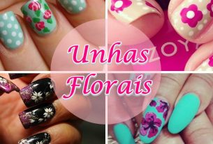 Nails decorated with flowers step by step