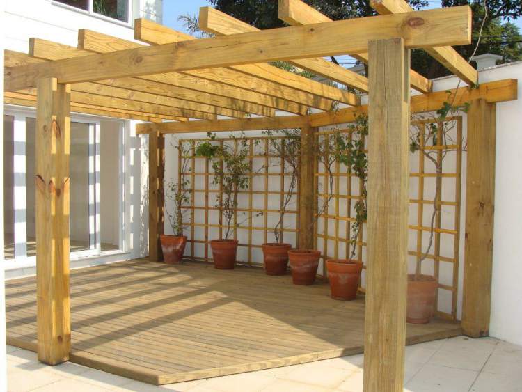 wooden pergola