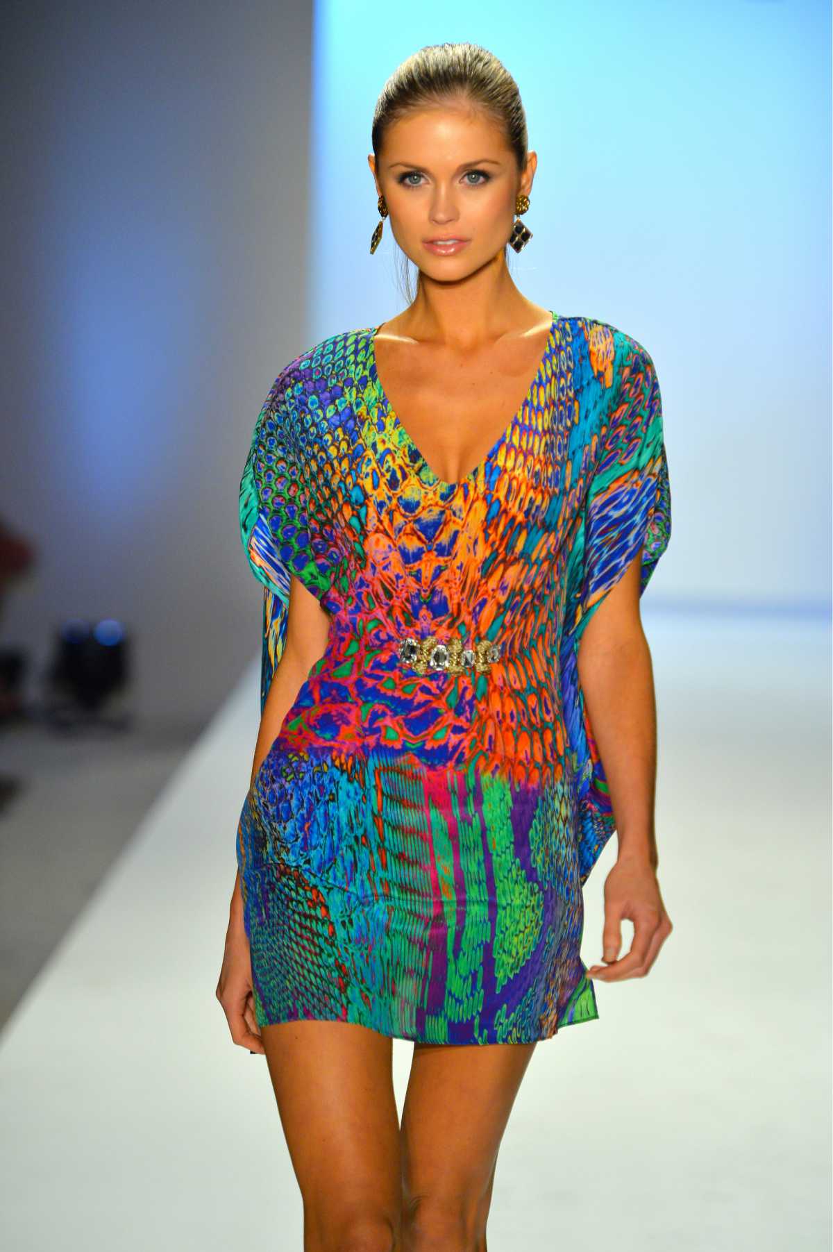 dress with colorful animal print