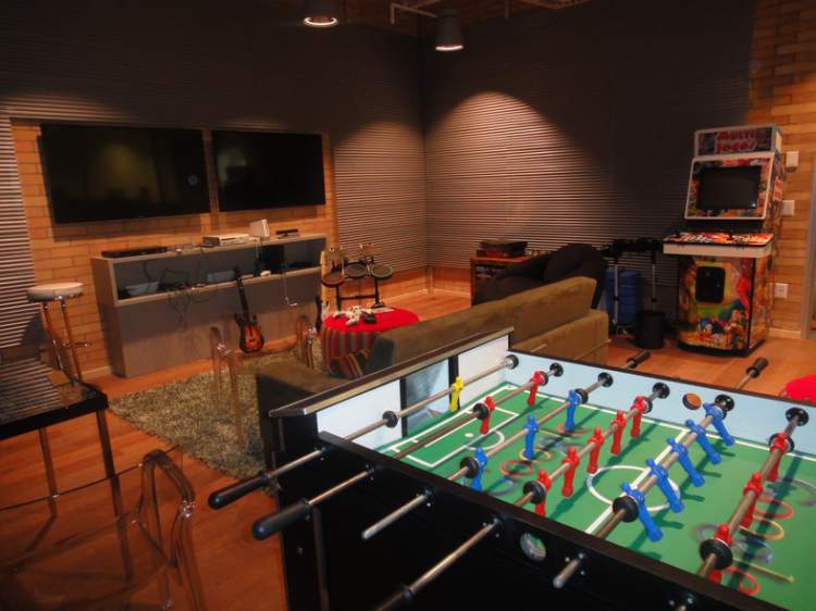 Room decorated with Foosball