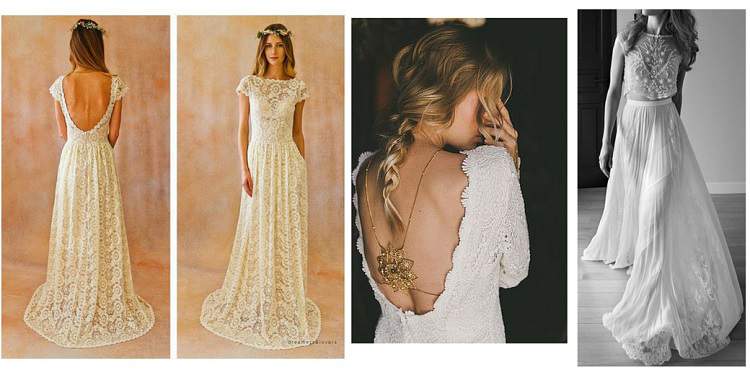 boho-influenced wedding dresses