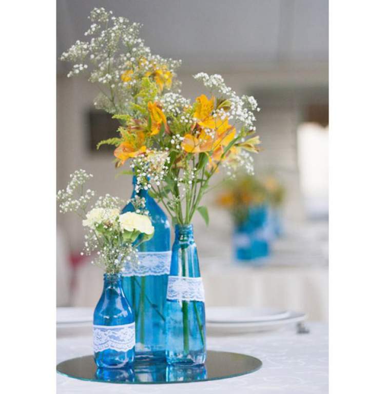 how to use beverage bottles in decoration