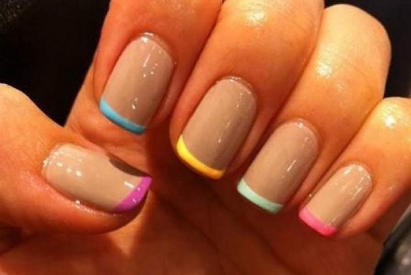 Colorful french nails