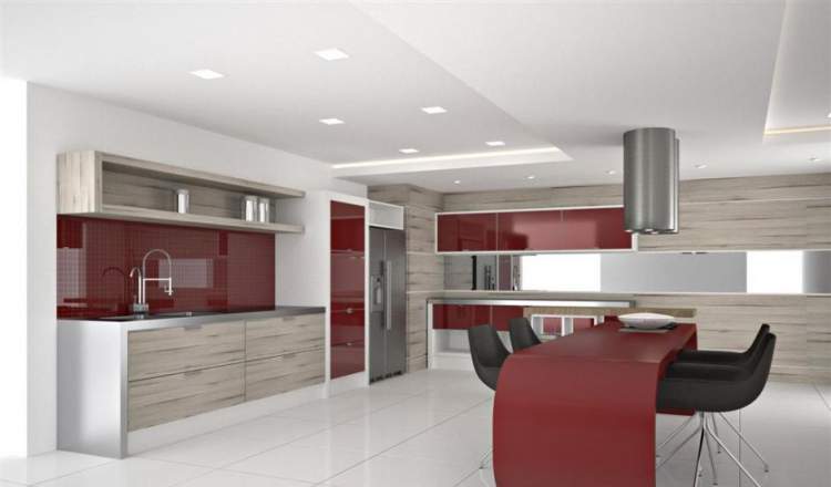 open kitchen with dining room