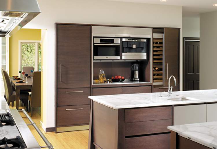 small and modern fitted kitchen