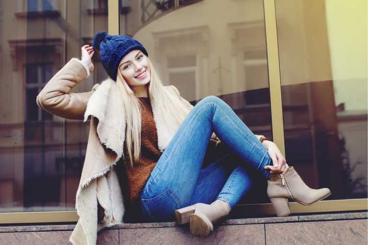 cowgirl style with beige suede boots