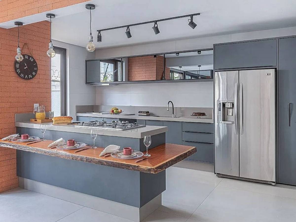 Decorated American kitchen.