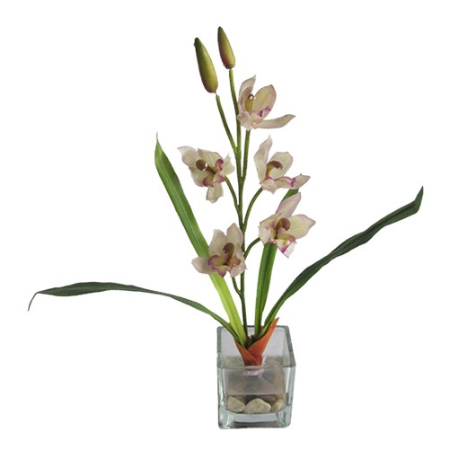 artificial plant with square decorative vase