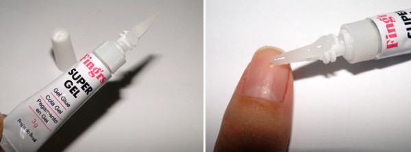 Glue for false nails