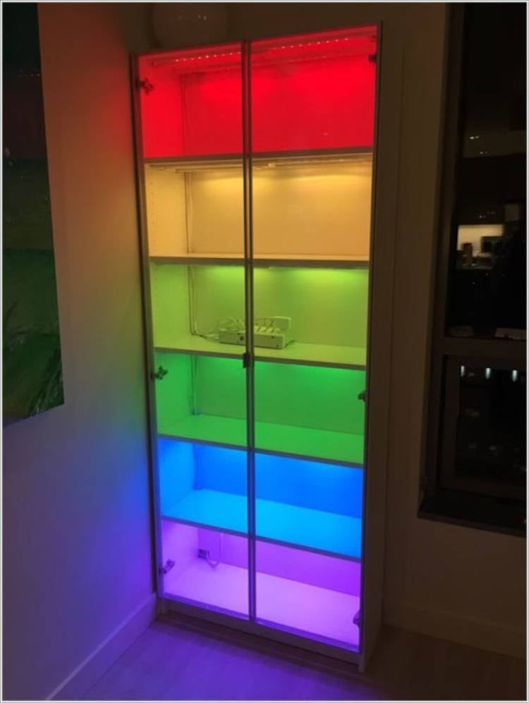 Rainbow lighting.