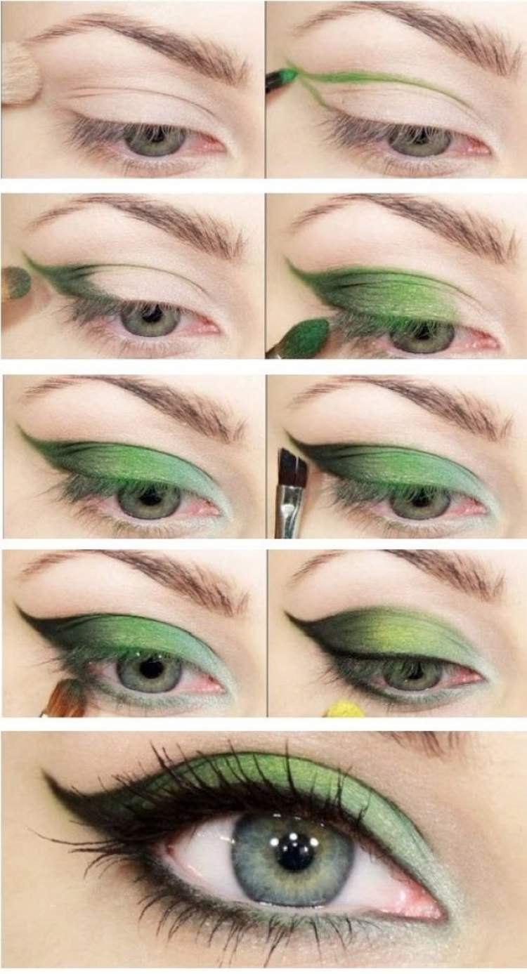 Outlined with colored eyeshadow