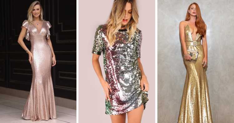 Dresses with sequins are one of the trends for bridesmaids and graduates in 2019