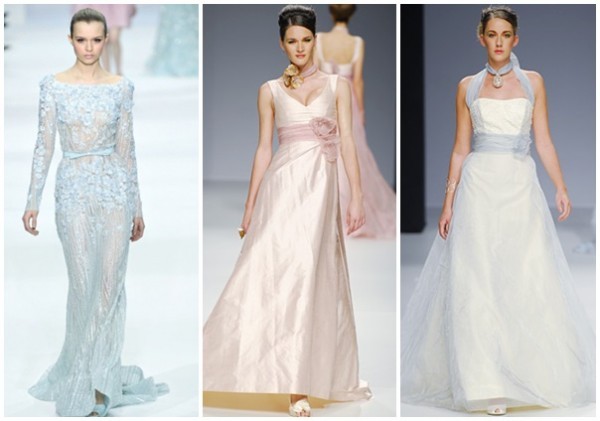 modern and colorful wedding dresses