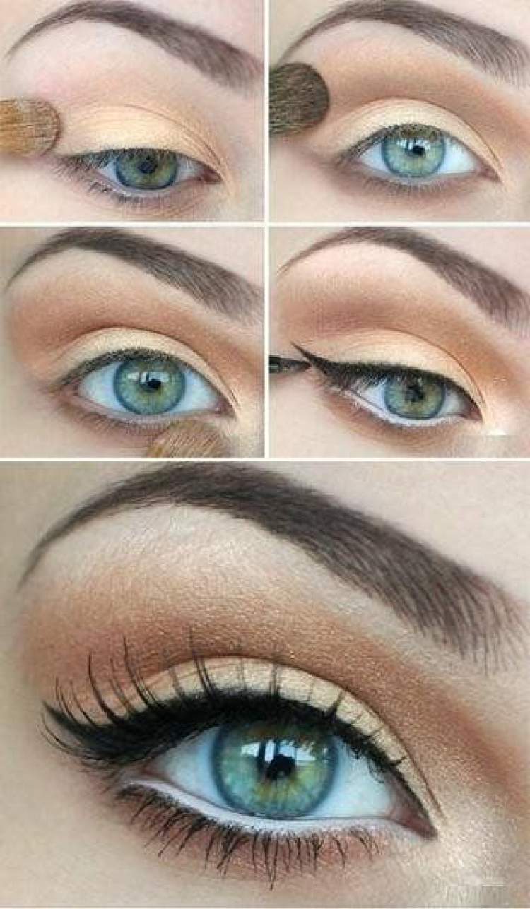 Makeup model for those with small eyes