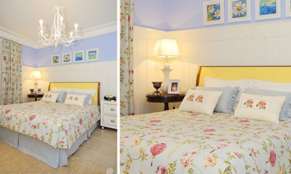 Provencal style double bedroom decor