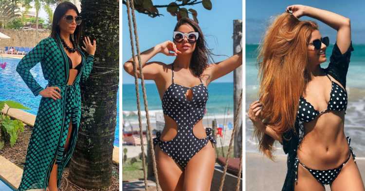 Poá is one of the beach fashion trends for summer 2019