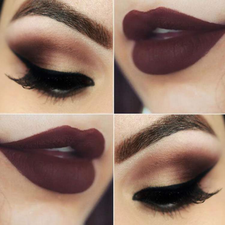 Makeup in earthy tones