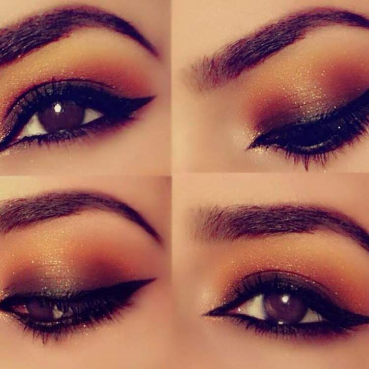 Makeup for those with brown eyes: Solar eyes