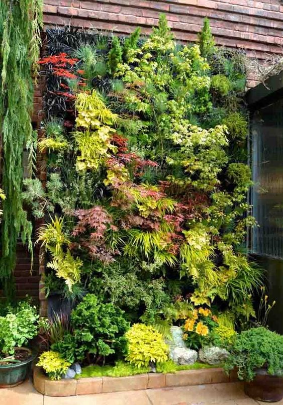 Balcony with vertical garden