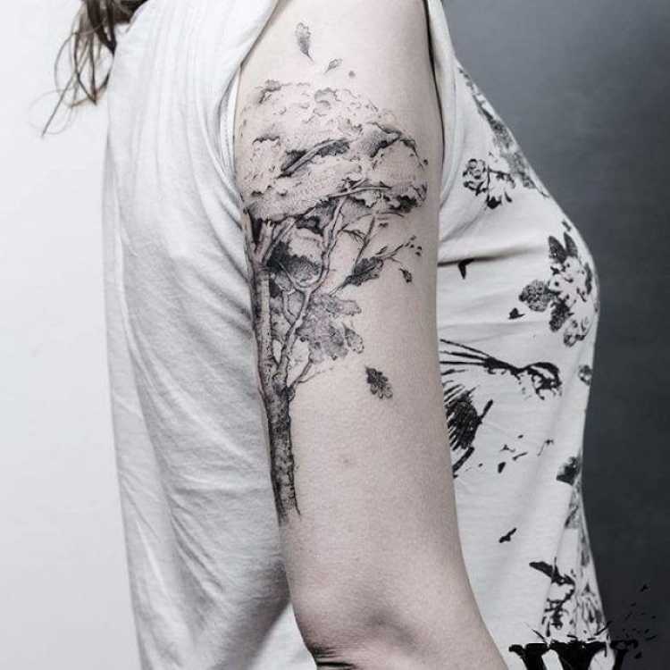 Female tattoo on arm