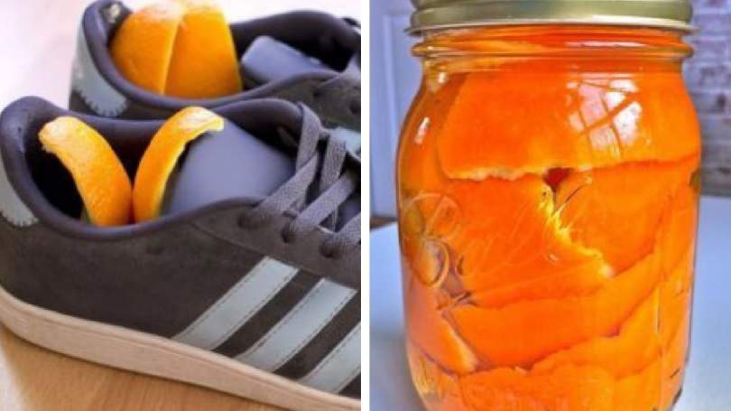 Dried orange peels to get rid of shoe odor