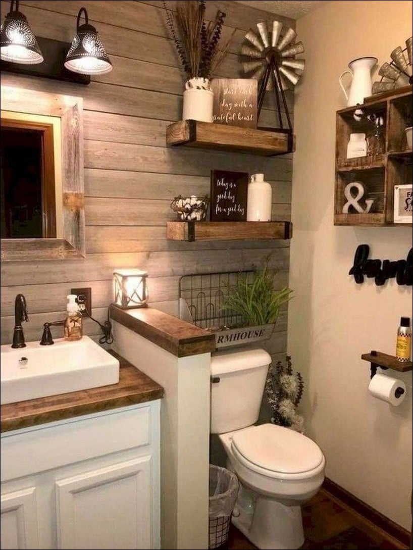 Decorated small bathroom