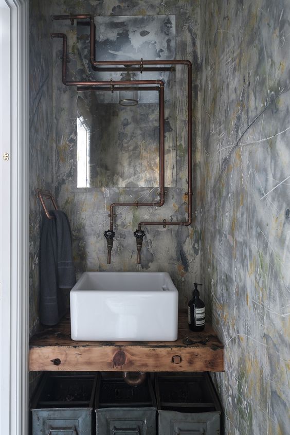 Small gray bathroom