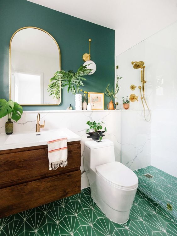 Green bathroom