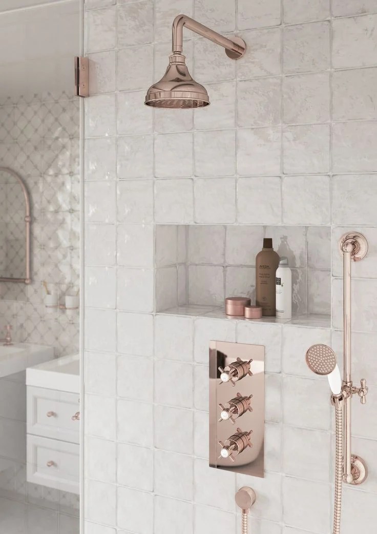 Rose gold shower