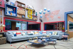 Decoração do BBB 23: sala de estar.