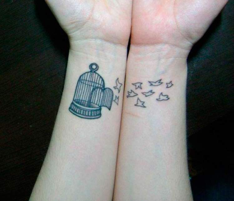 Mother and daughter tattoos that complement each other